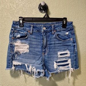 American Eagle Outfitters Ripped Blue Jean Shorts